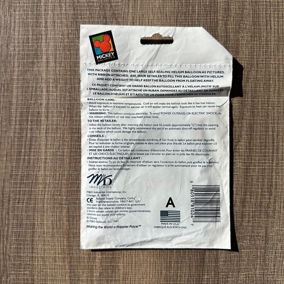 Vintage 90s Disney Mickey Mouse Unlimited Birthday‎ Balloons Goofy Lot of 2 - Picture 2 of 3